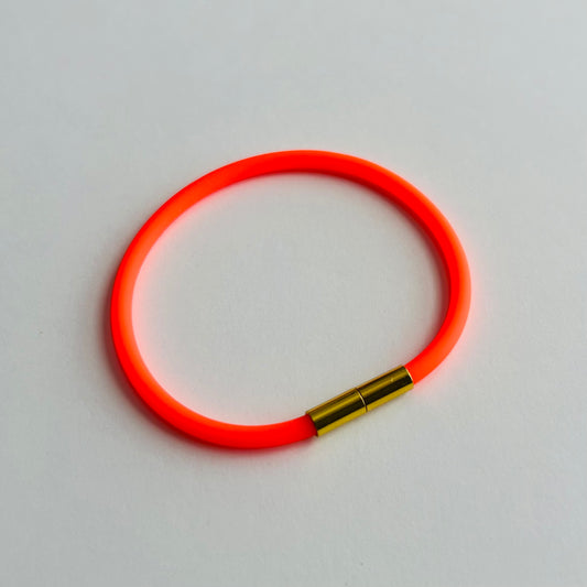 Robyn Magnetic Clasp Soft-Touch Silicone Bracelet-Tangerine