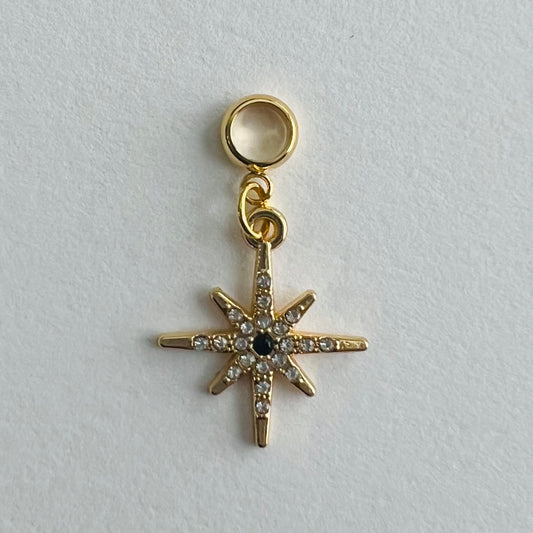 North Star Birthstone Micro-Pavé Charm