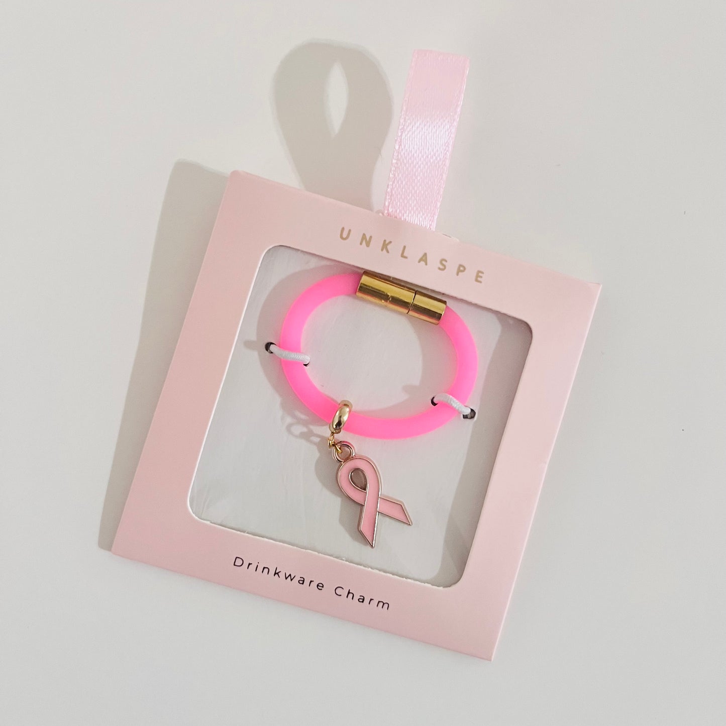 Breast Cancer Awareness Drinkware Charm