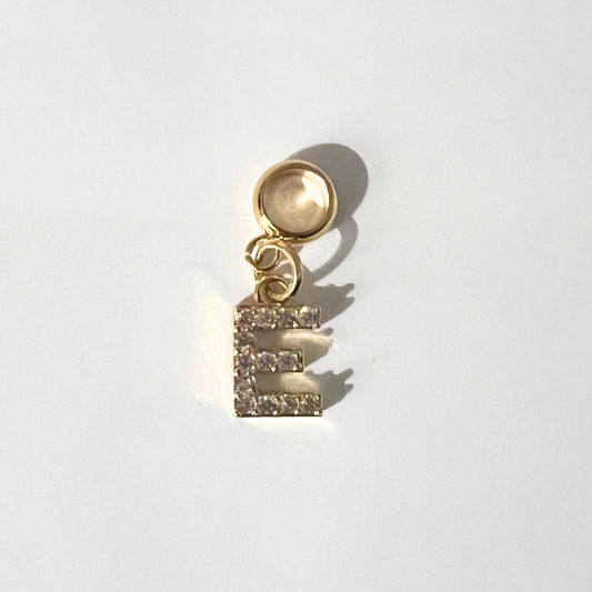 Initial Micro-Pave European Dangle Charm