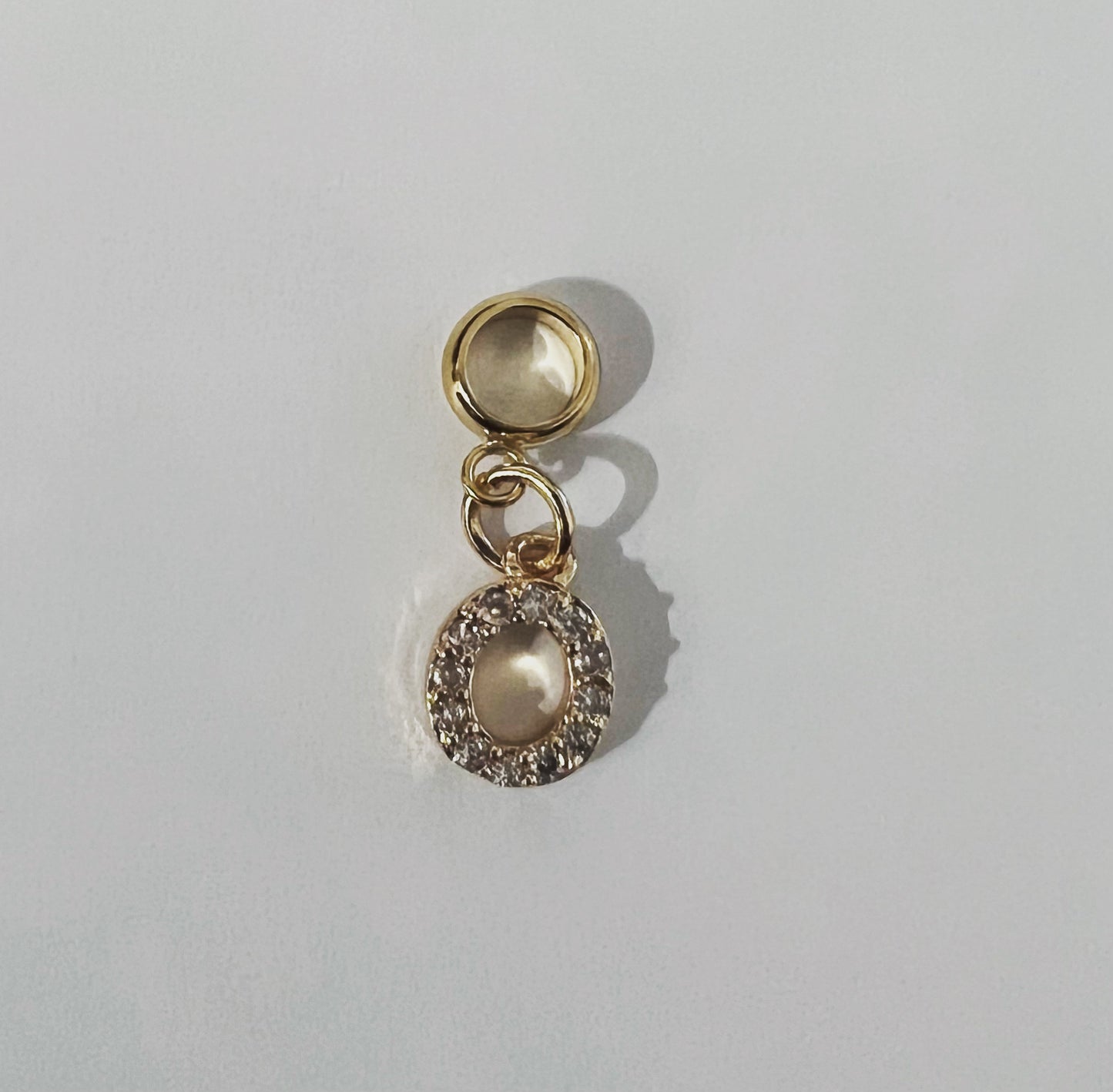 Initial Micro-Pave European Dangle Charm