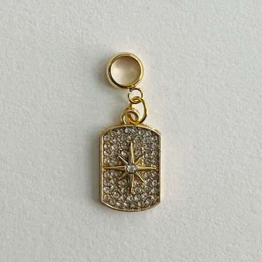 Framed North Star Micro-Pavé Charm