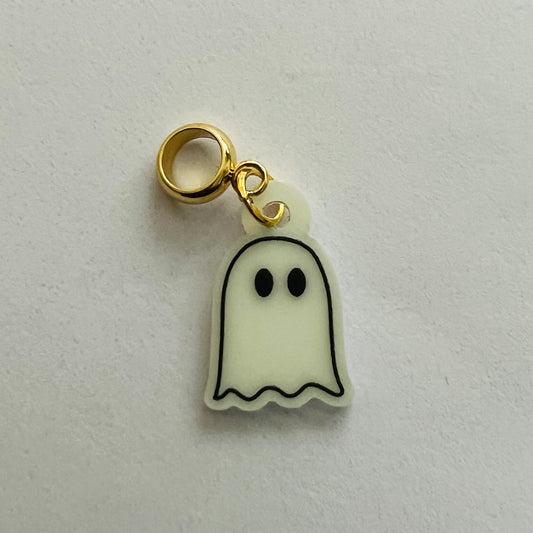 Miniature Animated Glow in the Dark Ghost Charm