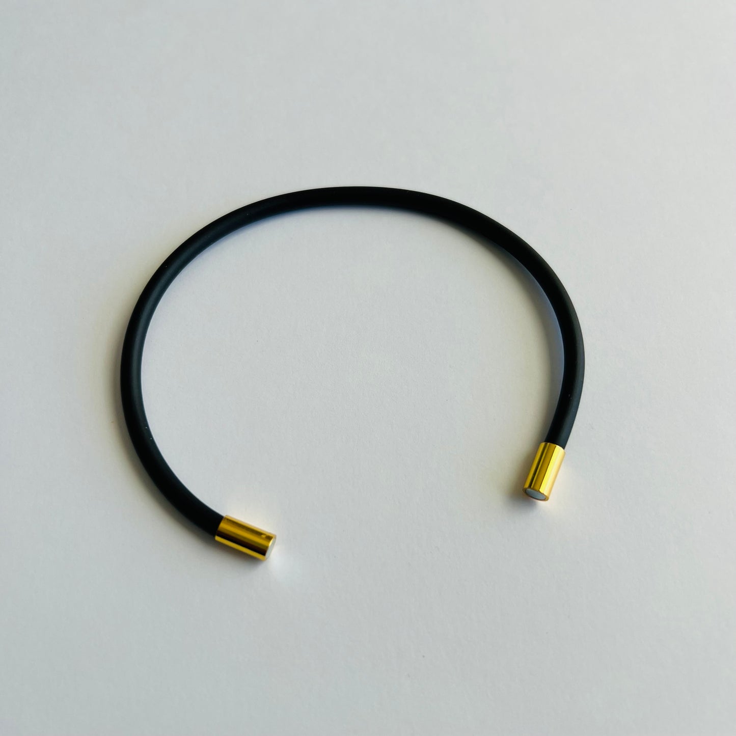 Robyn Magnetic Clasp Soft-Touch Silicone Bracelet in Matte Black