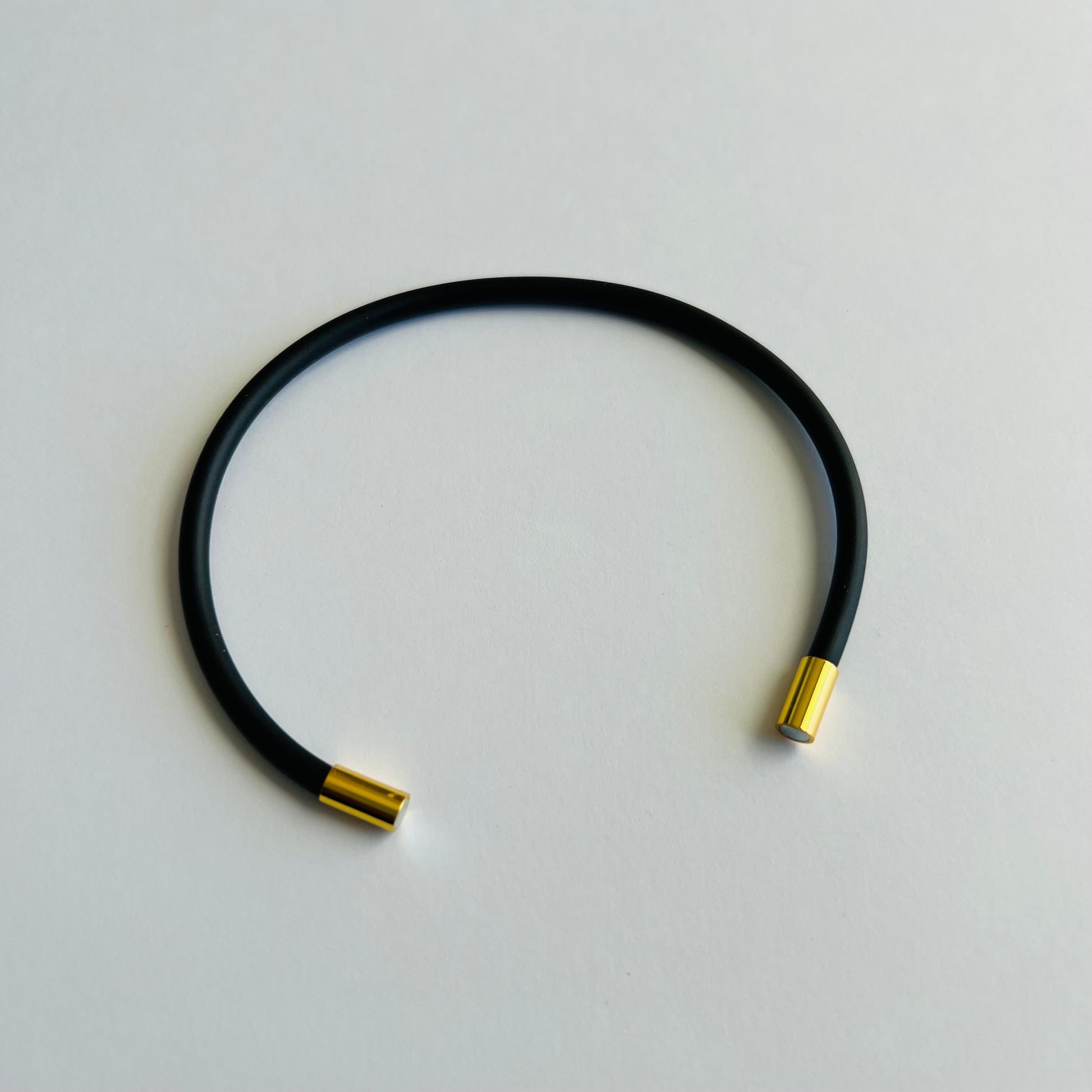 Robyn Magnetic Clasp Soft-Touch Silicone Bracelet in Matte Black