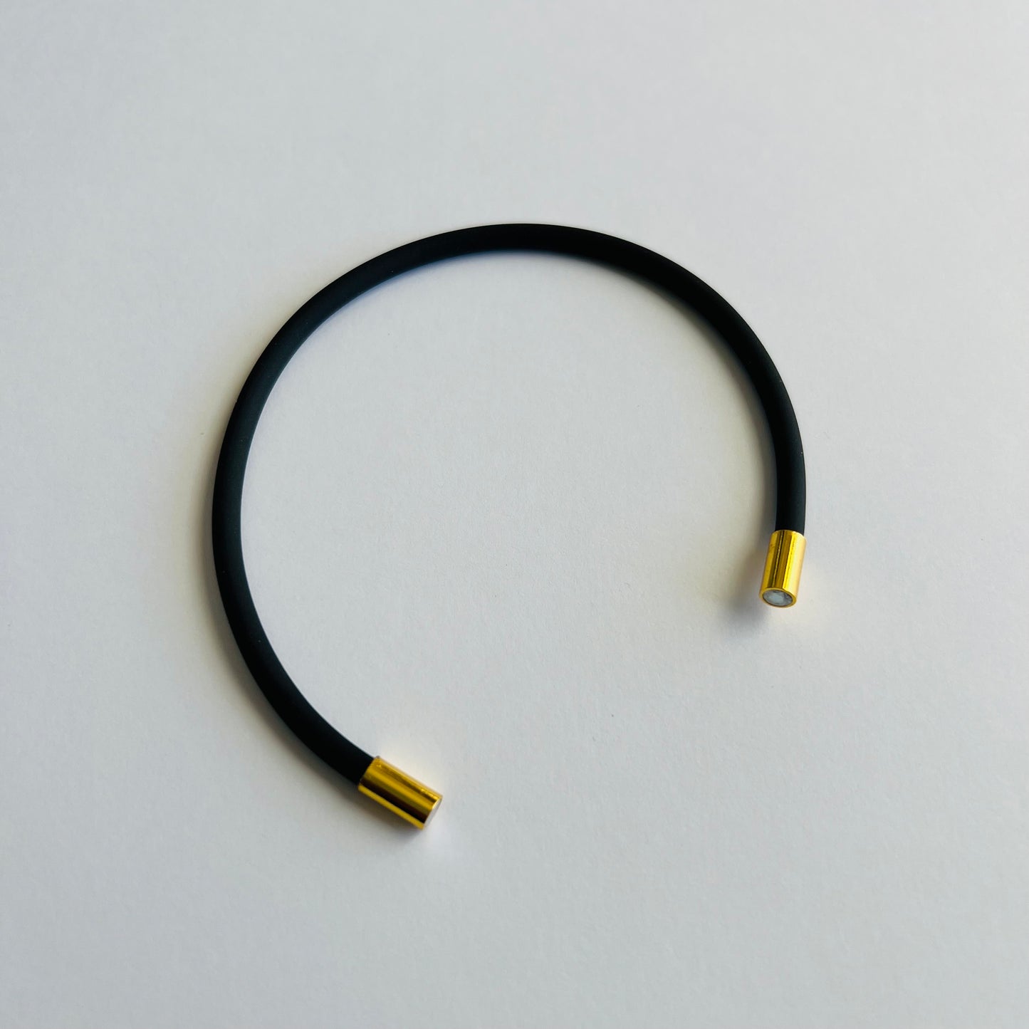 Robyn Magnetic Clasp Soft-Touch Silicone Bracelet-Black (Matte)