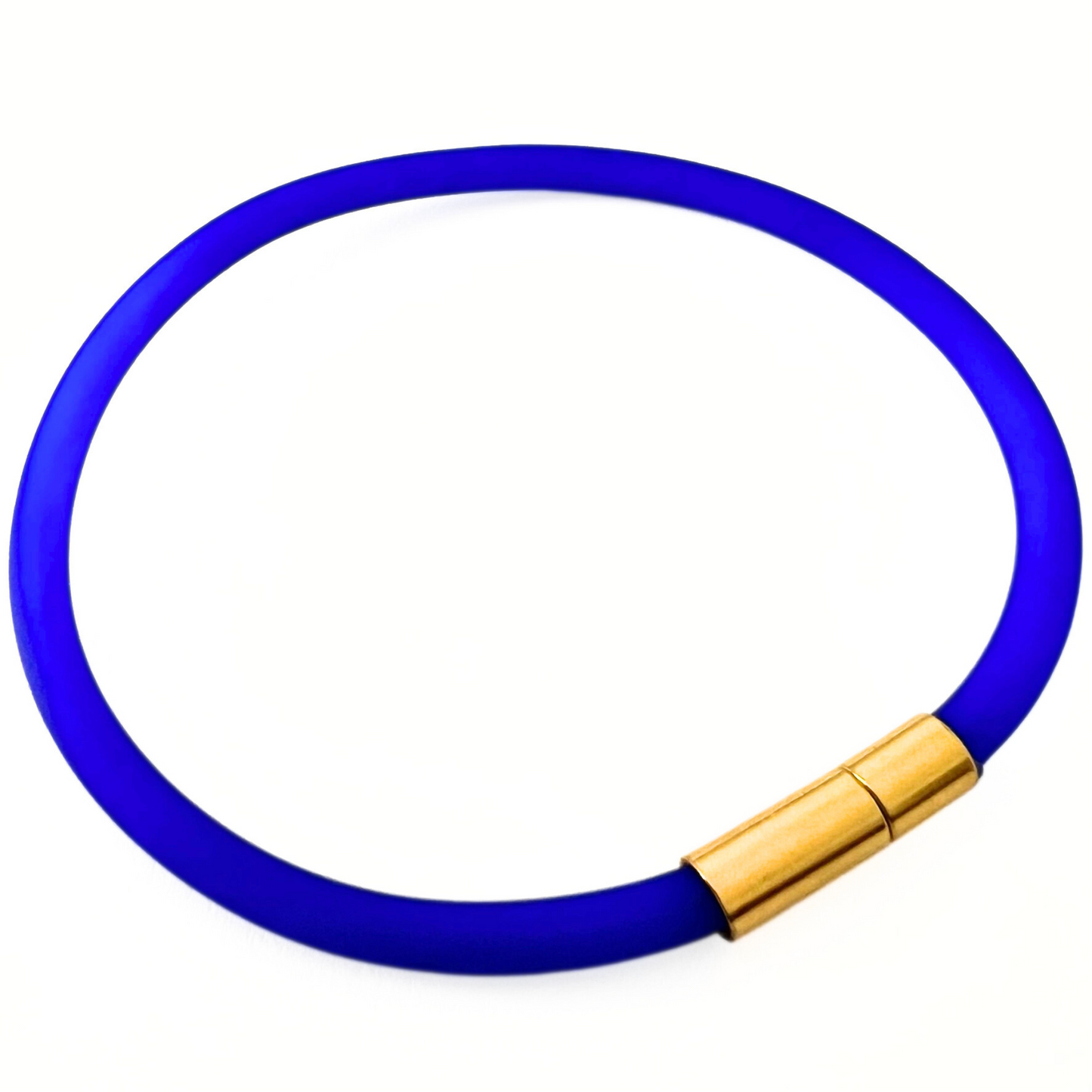 Tami Waterproof Soft-Touch Rubber Cord Bracelet with Gold Needle/Pin Clasp-Periwinkle