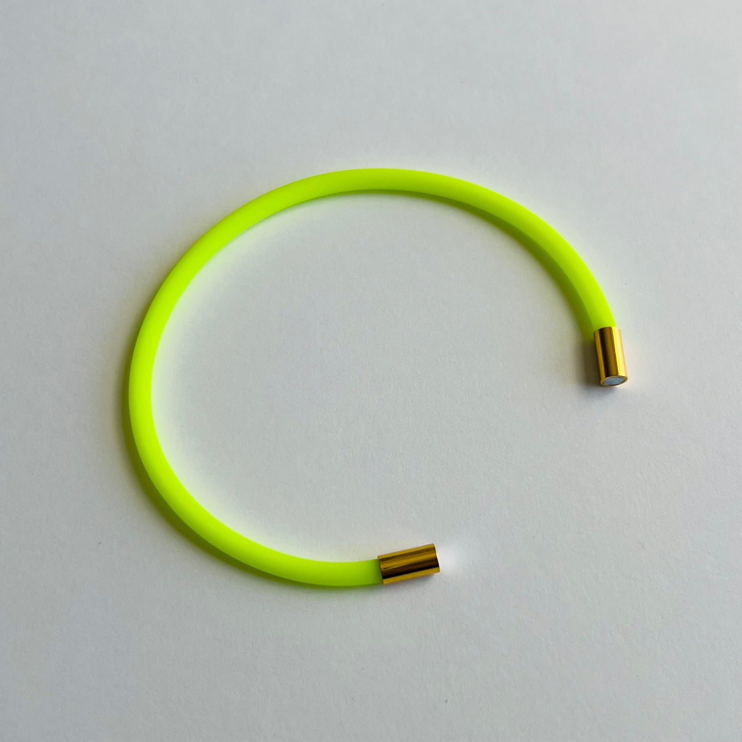 Robyn Magnetic Clasp Soft-Touch Silicone Bracelet-Neon Yellow