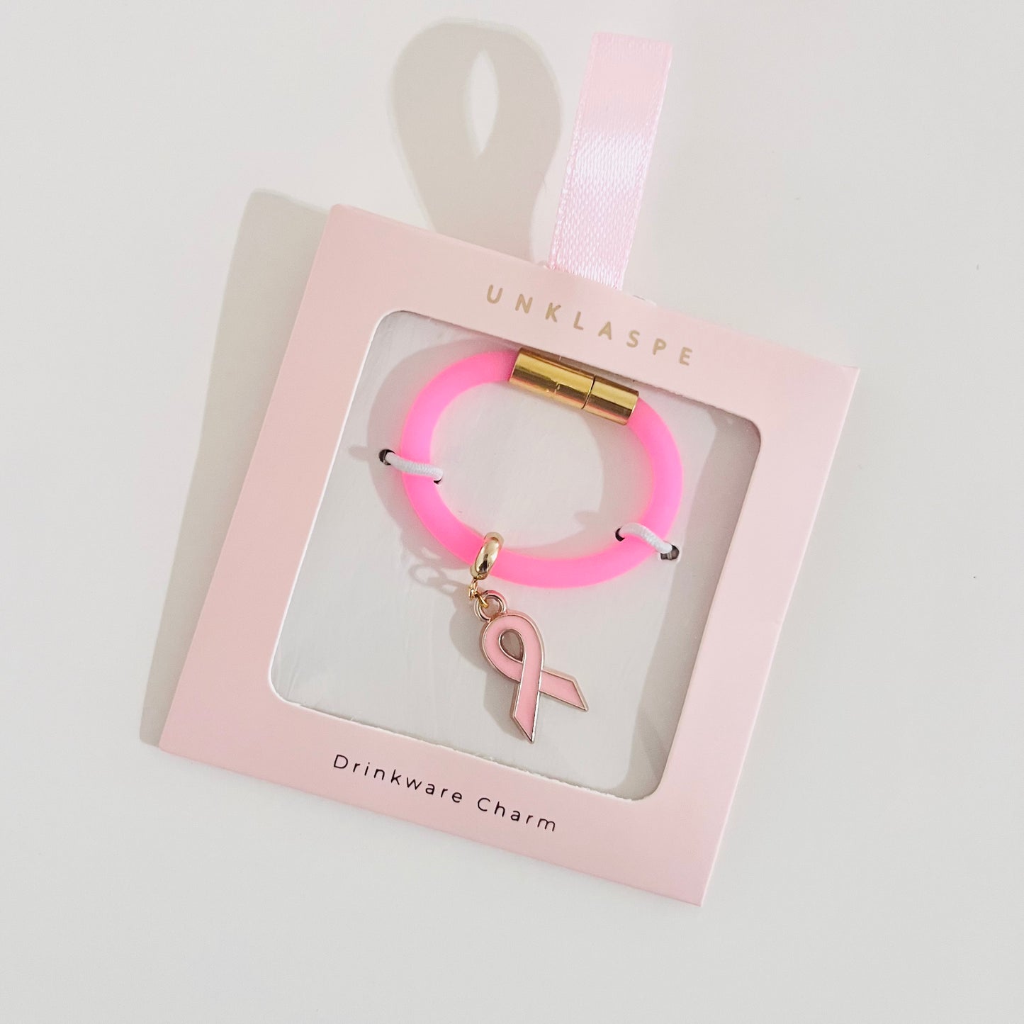 Breast Cancer Awareness Drinkware Charm