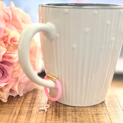 Breast Cancer Awareness Drinkware Charm