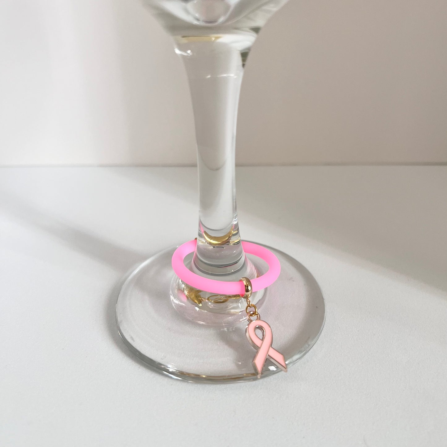 Breast Cancer Awareness Drinkware Charm