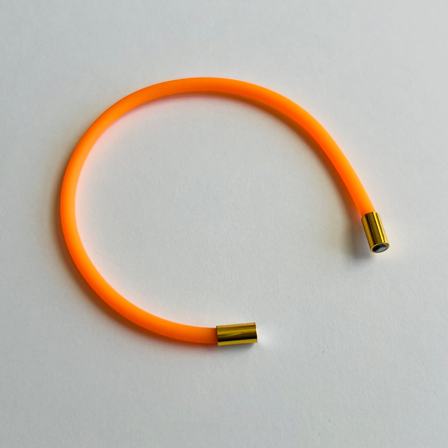 Robyn Magnetic Clasp Soft-Touch Silicone Bracelet-Neon Orange