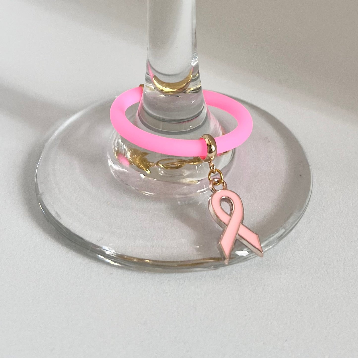 Breast Cancer Awareness Drinkware Charm