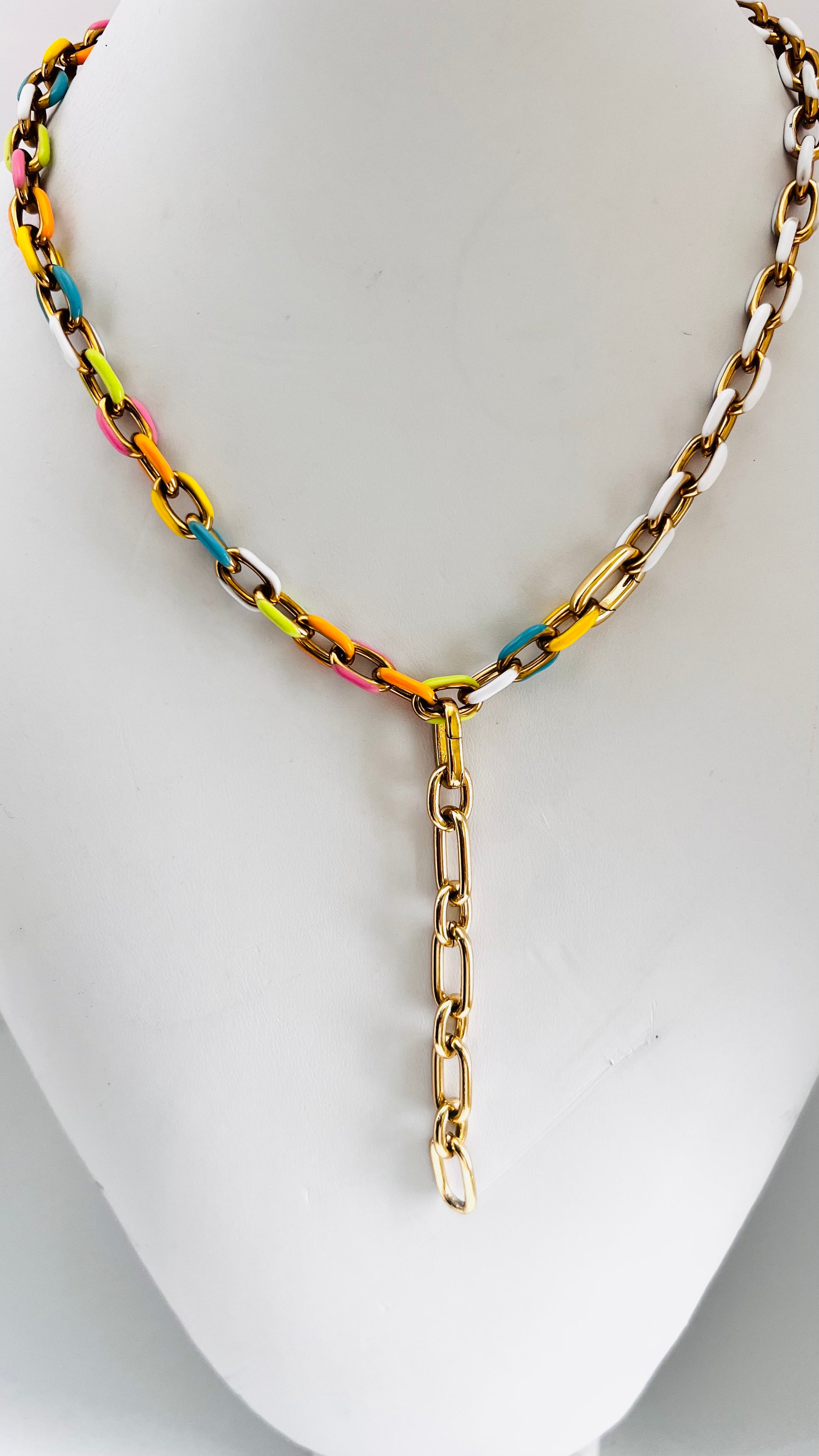 Interchangeable Link Convertible Necklace/Bracelet, Modular Design, Lariat Necklace