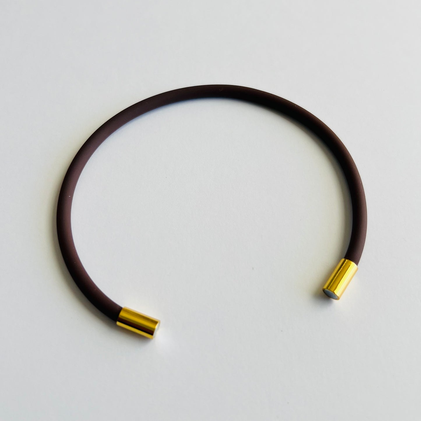 Robyn Magnetic Clasp Soft-Touch Silicone Bracelet-Chocolate